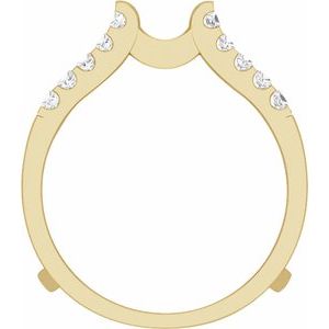 14K Yellow 1/2 CTW Lab-Grown Diamond Ring Guard