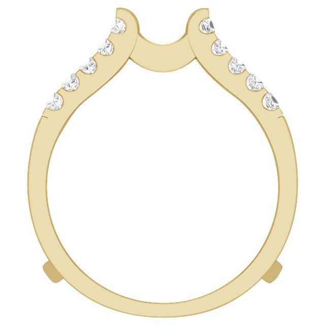 14K Yellow 1/2 CTW Lab-Grown Diamond Ring Guard