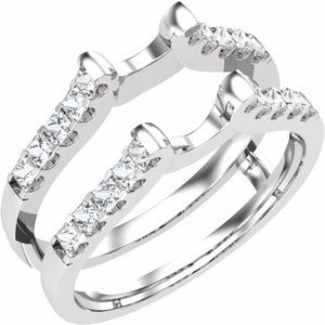14K White 1/2 CTW Lab-Grown Diamond Ring Guard
