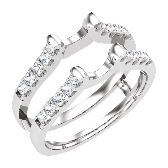 14K White 1/2 CTW Lab-Grown Diamond Ring Guard