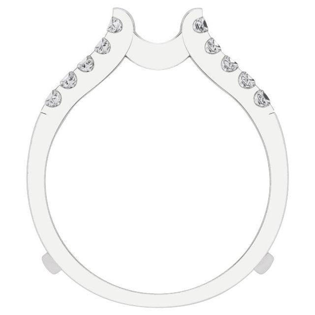 14K White 1/2 CTW Lab-Grown Diamond Ring Guard