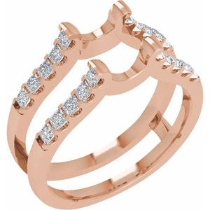 14K Rose 1/2 CTW Lab-Grown Diamond Ring Guard