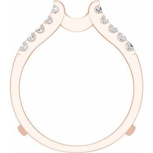 14K Rose 1/2 CTW Lab-Grown Diamond Ring Guard