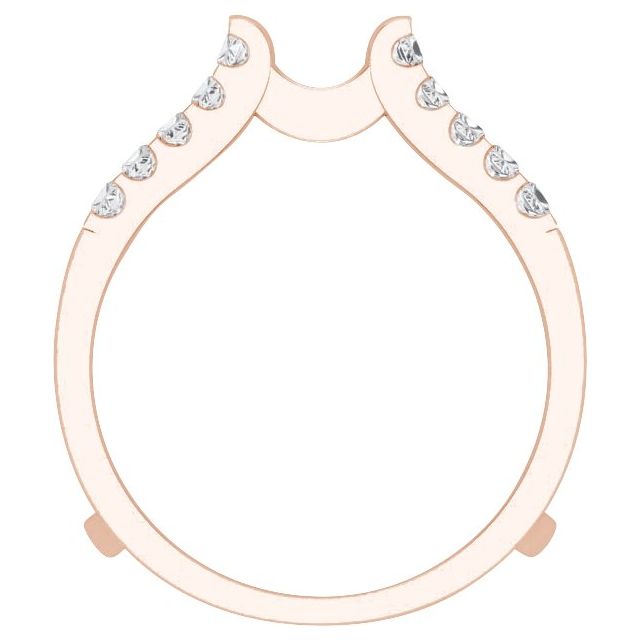 14K Rose 1/2 CTW Lab-Grown Diamond Ring Guard