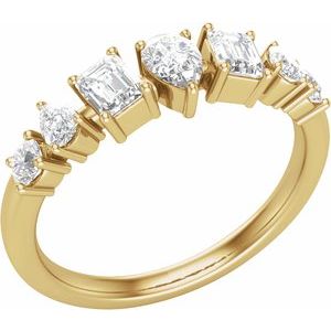 14K Yellow 9/10 CTW Lab-Grown Diamond Anniversary Band