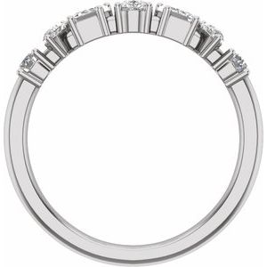 14K White 9/10 CTW Lab-Grown Diamond Anniversary Band