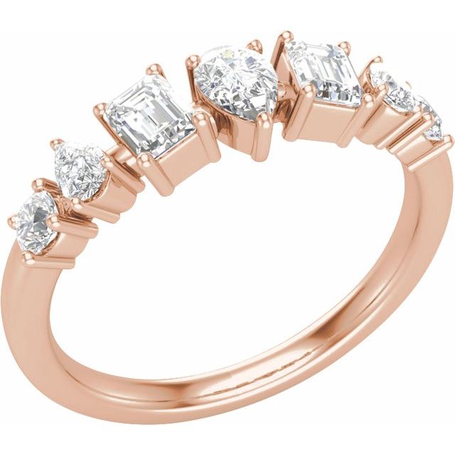 14K Rose 9/10 CTW Lab-Grown Diamond Anniversary Band