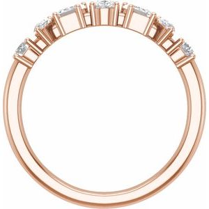 14K Rose 9/10 CTW Lab-Grown Diamond Anniversary Band