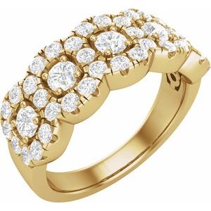 14K Yellow 1 1/5 CTW Lab-Grown Diamond Anniversary Band
