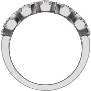 14K White 1 1/5 CTW Lab-Grown Diamond Anniversary Band