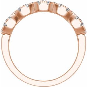 14K Rose 1 1/5 CTW Lab-Grown Diamond Anniversary Band