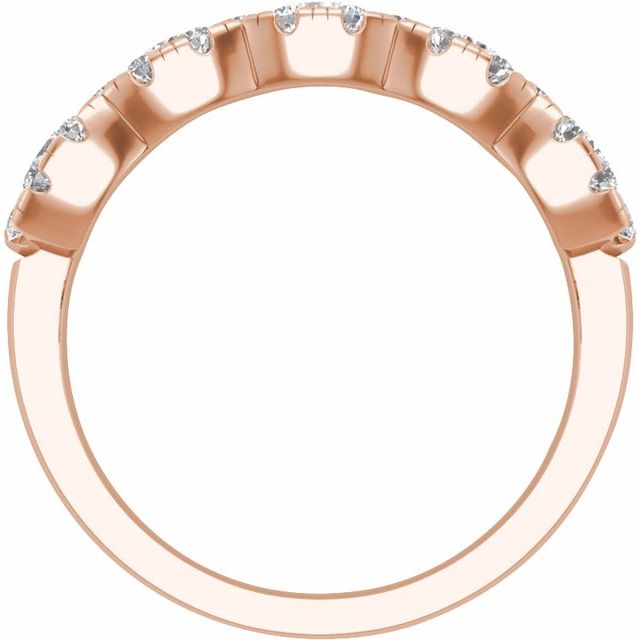 14K Rose 1 1/5 CTW Lab-Grown Diamond Anniversary Band