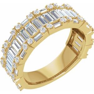 14K Yellow 2 CTW Lab-Grown Diamond Anniversary Band