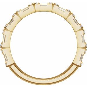 14K Yellow 2 CTW Lab-Grown Diamond Anniversary Band