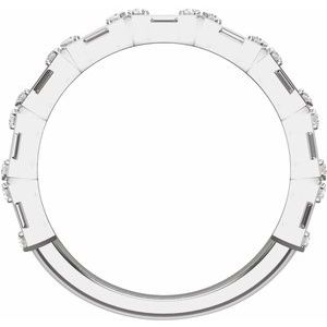 14K White 2 CTW Lab-Grown Diamond Anniversary Band