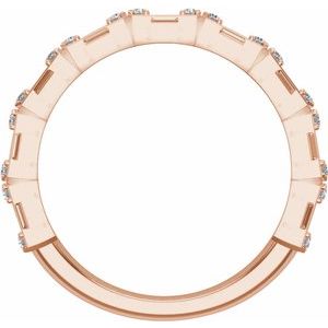 14K Rose 2 CTW Lab-Grown Diamond Anniversary Band