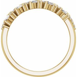 14K Yellow 9/10 CTW Lab-Grown Diamond Anniversary Band
