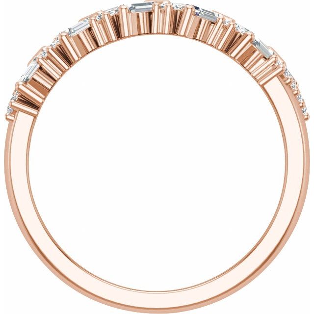 14K Rose 9/10 CTW Lab-Grown Diamond Anniversary Band