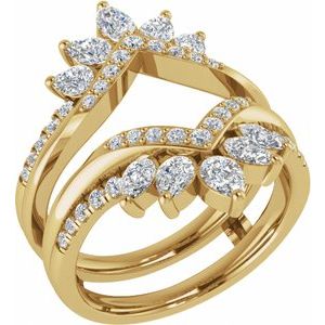 14K Yellow 1 1/3 CTW Lab-Grown Diamond Ring Guard