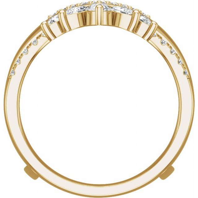 14K Yellow 1 1/3 CTW Lab-Grown Diamond Ring Guard