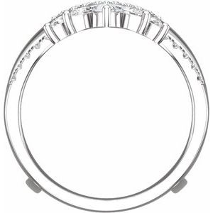 14K White 1 1/3 CTW Lab-Grown Diamond Ring Guard