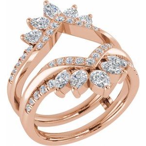 14K Rose 1 1/3 CTW Lab-Grown Diamond Ring Guard