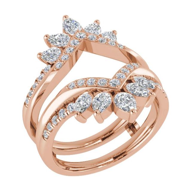 14K Rose 1 1/3 CTW Lab-Grown Diamond Ring Guard