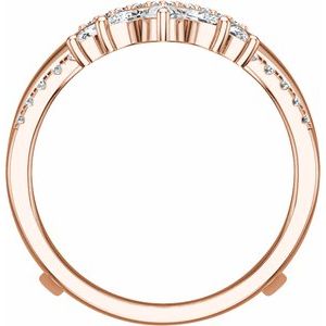 14K Rose 1 1/3 CTW Lab-Grown Diamond Ring Guard