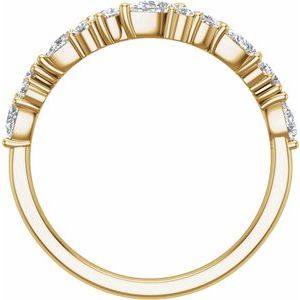 14K Yellow 1 CTW Lab-Grown Diamond Contour Band