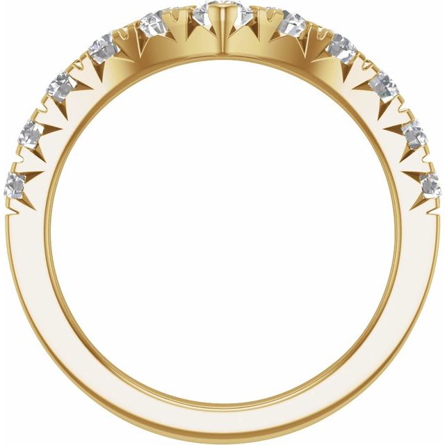 14K Yellow 1 CTW Lab-Grown Diamond Contour Band