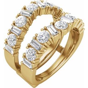 14K Yellow 2 CTW Lab-Grown Diamond Ring Guard