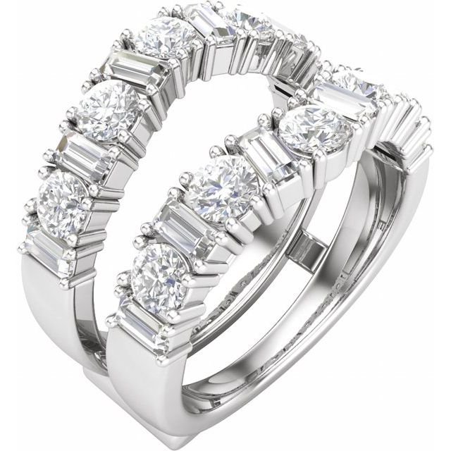 14K White 2 CTW Lab-Grown Diamond Ring Guard