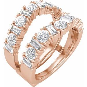 14K Rose 2 CTW Lab-Grown Diamond Ring Guard