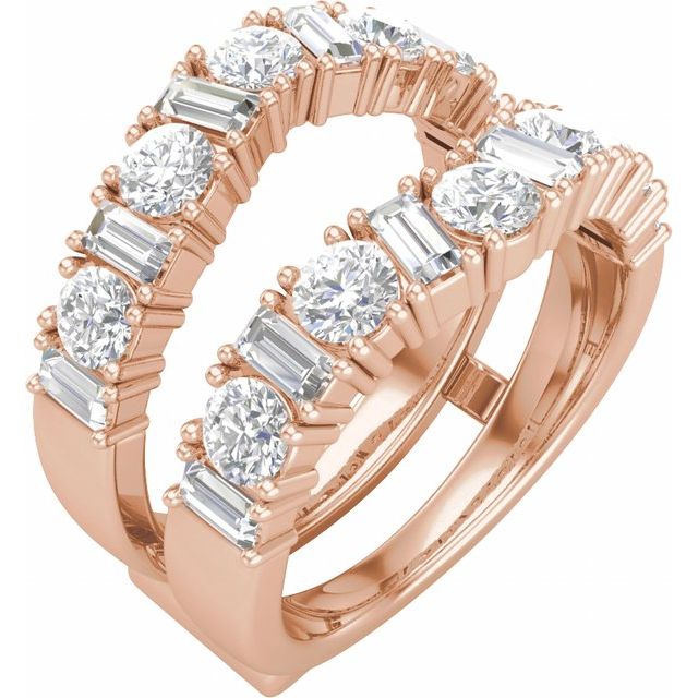 14K Rose 2 CTW Lab-Grown Diamond Ring Guard