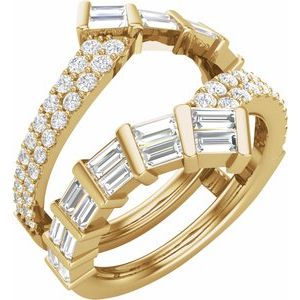 14K Yellow 1 1/4 Lab-Grown Diamond Ring Guard