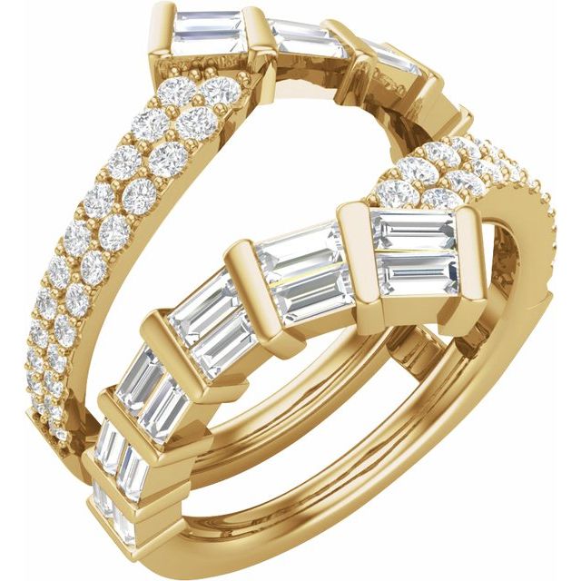 14K Yellow 1 1/4 Lab-Grown Diamond Ring Guard