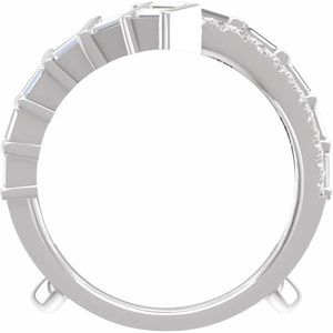 14K White 1 1/4 Lab-Grown Diamond Ring Guard