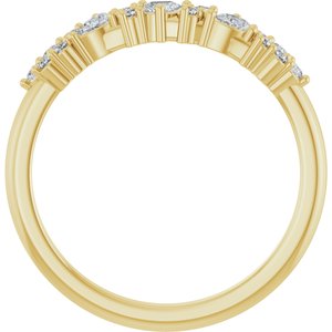 14K Yellow 1/4 CTW Lab-Grown Diamond Anniversary Band