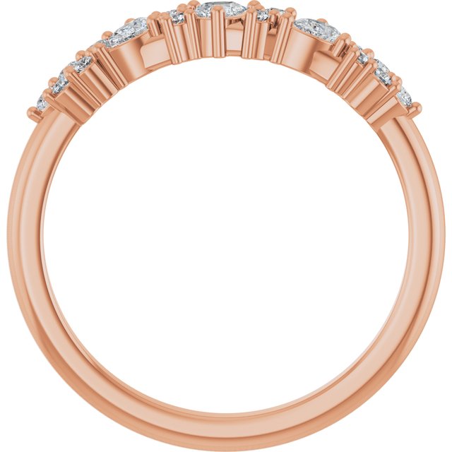 14K Rose 1/4 CTW Lab-Grown Diamond Anniversary Band