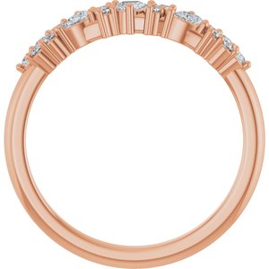 14K Rose 1/4 CTW Lab-Grown Diamond Anniversary Band
