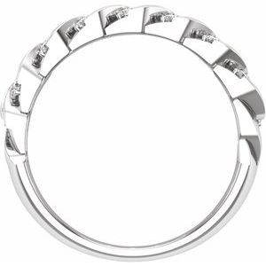 14K White 3/4 CTW Lab-Grown Diamond Band