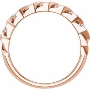 14K Rose 3/4 CTW Lab-Grown Diamond Band