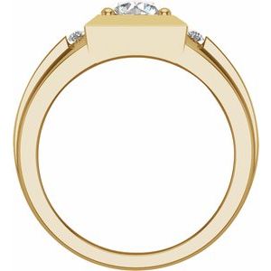 14K Yellow 1 3/4 CTW Lab-Grown Diamond Band