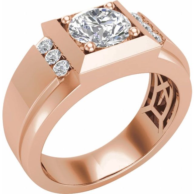 14K Rose 1 3/4 CTW Lab-Grown Diamond Band