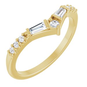 14K Yellow 1/4 CTW Lab-Grown Diamond Contour Band