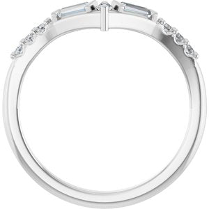 Platinum 1/4 CTW Lab-Grown Diamond Contour Band