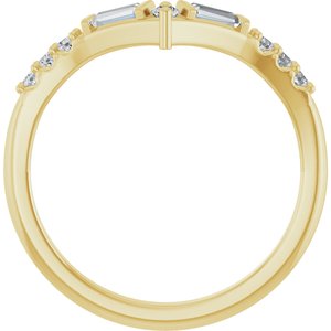 14K Yellow 1/4 CTW Lab-Grown Diamond Contour Band