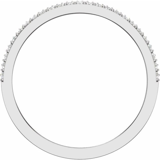 14K White 1/2 CTW Lab-Grown Diamond Band