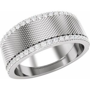 14K White 1/2 CTW Lab-Grown Diamond Band