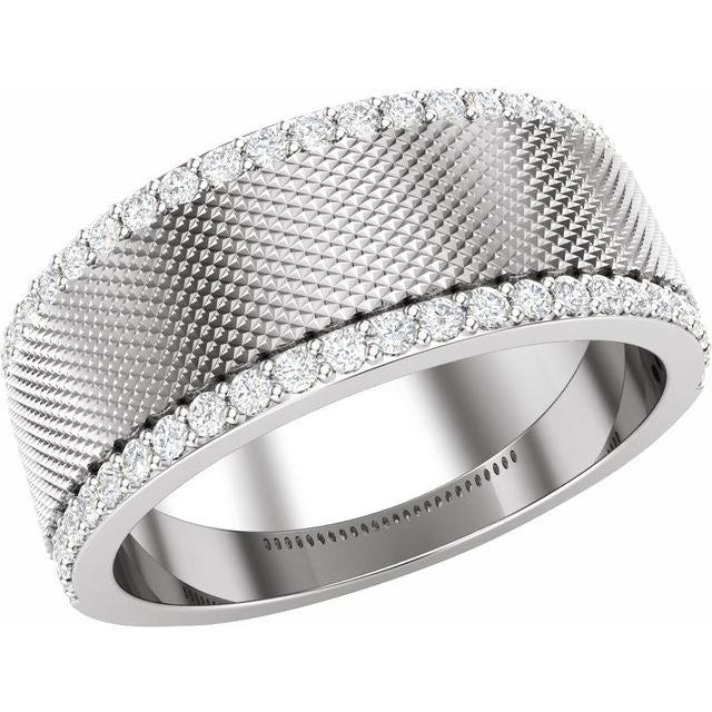 14K White 1/2 CTW Lab-Grown Diamond Band